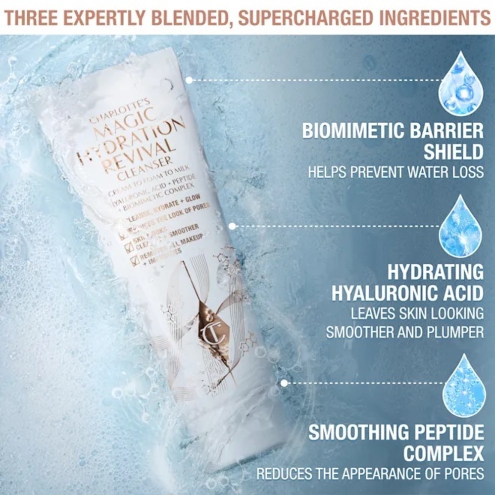 Charlotte Tilbury- Charlotte’s Magic Hydration Revival Cleanser - Picture 3 of 12